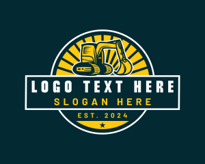 Digger - Backhoe Excavator Machine logo design