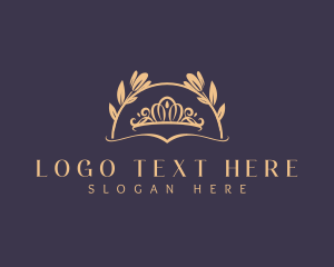 Floral - Elegant Crown Coronation logo design