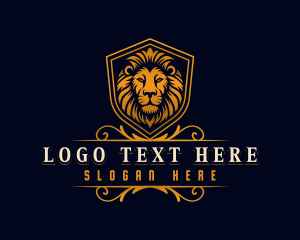 Shield - Royal Lion Shield logo design