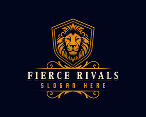 Royal Lion Shield logo design