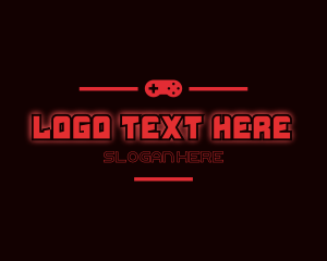 Joystick - Gaming Console Text logo design