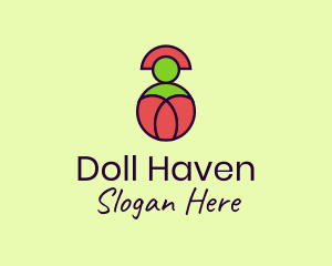 Doll - Woman Flower Doll logo design