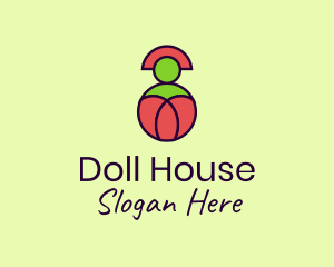 Doll - Woman Flower Doll logo design