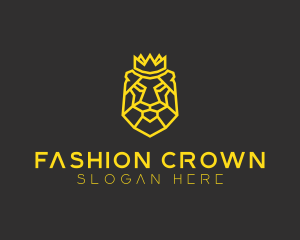 Feline Lion Crown logo design