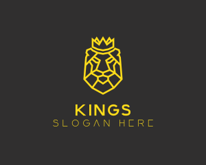 Feline Lion Crown logo design