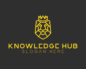 Queen - King Lion Crown logo design
