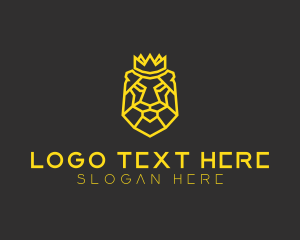 Yellow - King Lion Crown logo design