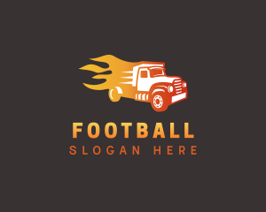 Trucking - Gradient Flame Truck logo design