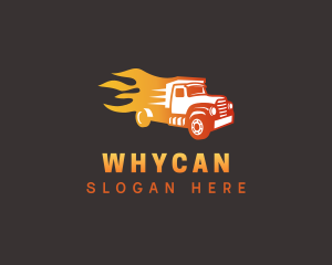 Roadie - Gradient Flame Truck logo design