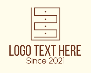 Storage - Minimalist Wood Dresser logo design