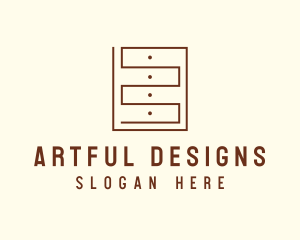 Minimalist Wood Dresser  logo design