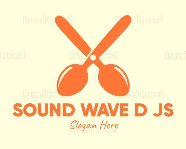 Orange Spoon Scissors Logo