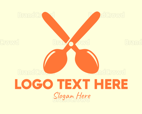 Orange Spoon Scissors Logo