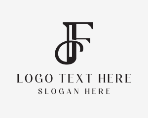 Stock Market - Simple Luxury Business Letter F logo design