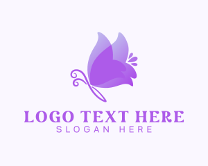 Flutter - Elegant Butterfly Insect logo design