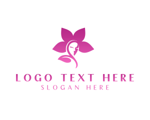 Abstract - Pink Woman Beauty Flower logo design