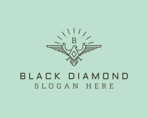 Diamond Military Eagle logo design