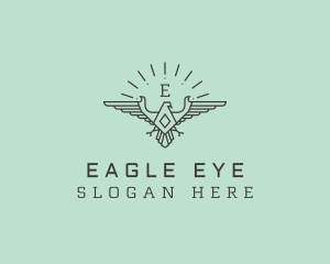 Diamond Military Eagle logo design