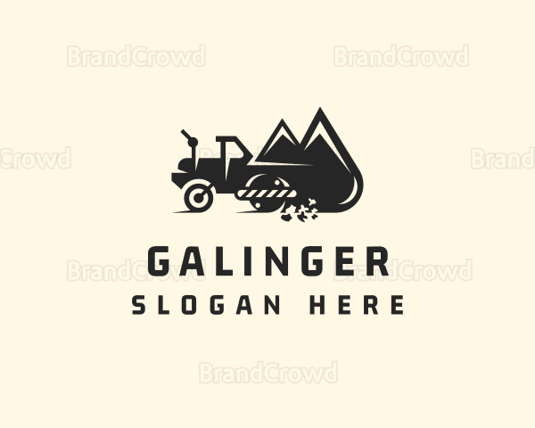 Road Roller Construction Machinery Logo