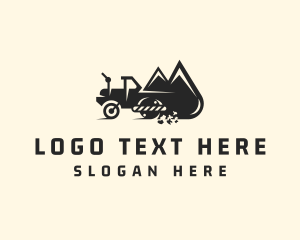 Road - Road Roller Construction Machinery logo design