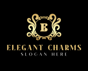 Elegant Ornament Crest logo design