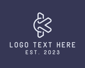 App - Digital Tech Startup Letter K logo design