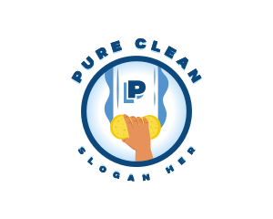 Sanitation Cleaning Sponge logo design