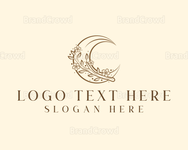 Moon Floral Beauty Logo