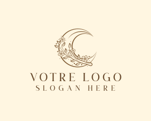 Moon Floral Beauty Logo