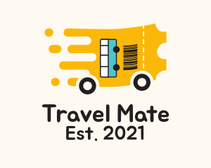 Passenger - Bus Transport Ticket logo design