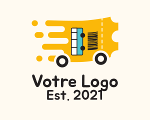 Transportation - Bus Transport Ticket logo design