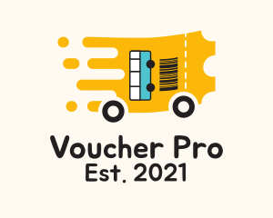 Voucher - Bus Transport Ticket logo design