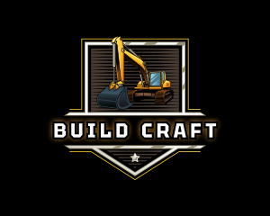 Excavator Digger Construction Machine logo design