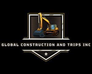 Excavation - Excavator Digger Construction Machine logo design