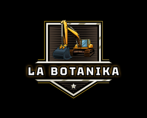 Backhoe - Excavator Digger Construction Machine logo design