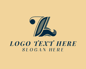 Retro - Gothic Antique Business Letter L logo design