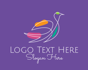 Religious - Flying Bird Minimalist logo design