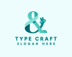 Type - Peace Sign Ampersand logo design
