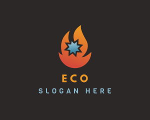 Flame & Ice Temperature Logo