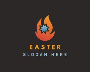 Heat - Flame & Ice Temperature logo design