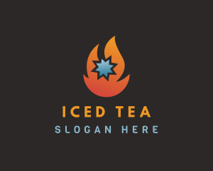 Flame & Ice Temperature logo design