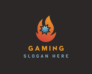Heating - Flame & Ice Temperature logo design