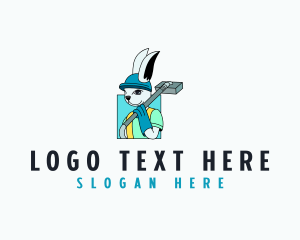 Hare - Vacuum Cleaner Rabbit logo design