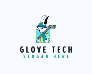 Vacuum Cleaner Rabbit logo design