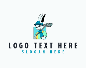 Mascot - Vacuum Cleaner Rabbit logo design