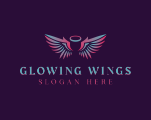 Celestial Angel Wings logo design