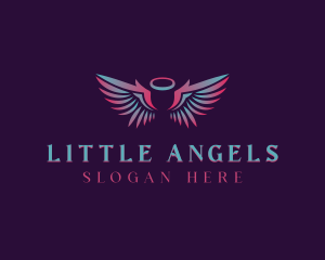 Celestial Angel Wings logo design