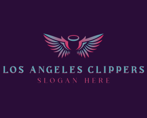 Celestial Angel Wings logo design