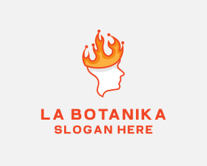 Orange - Flame Crown King logo design