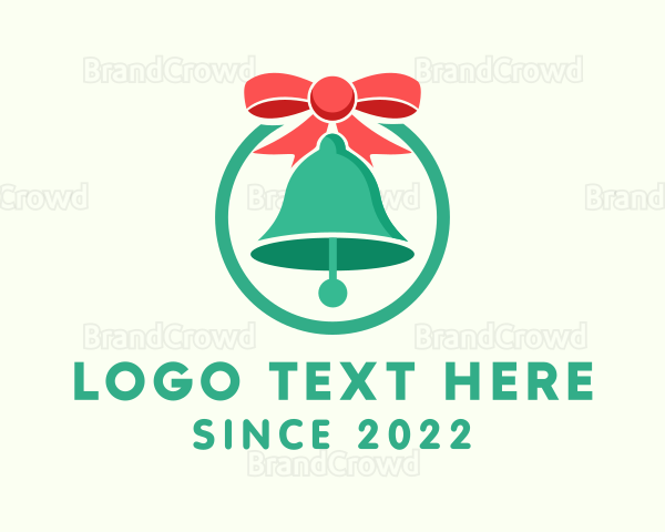 Ribbon Holiday Bell Logo